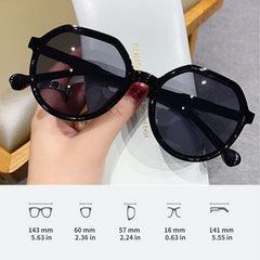 Round Sunglasses Milk Tea Glasses for Summer UV400
