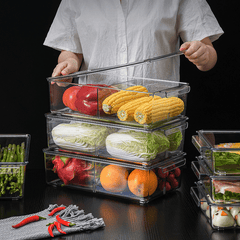 Large Capacity Food Storage Box with Lid - Transparent Kitchen Organizer