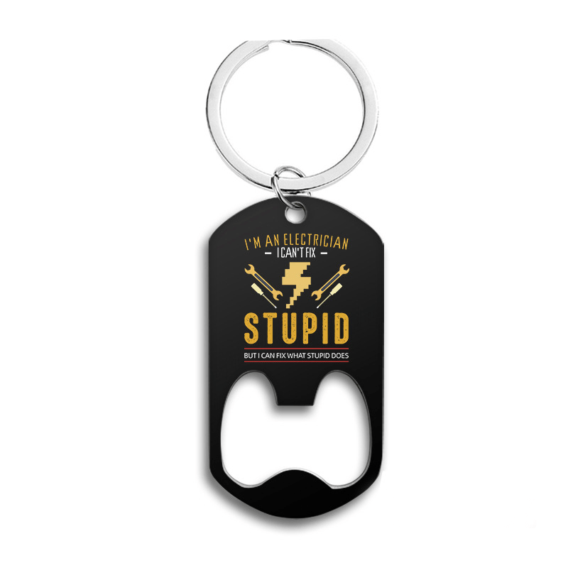 Letter Print Keychain Father's Gift