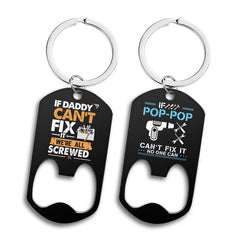 Letter Print Keychain Father's Gift