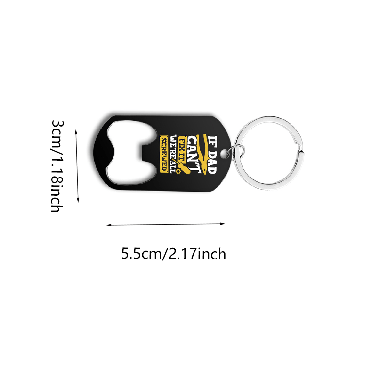 Letter Print Keychain Father's Gift