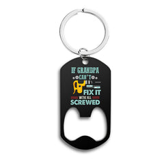 Letter Print Keychain Father's Gift