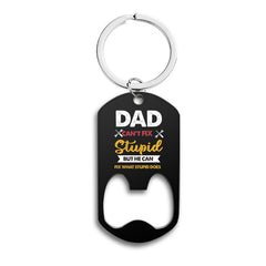 Letter Print Keychain Father's Gift