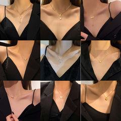 Heart Star Pendant Necklace Chain For Girls