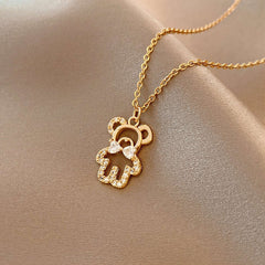 Heart Star Pendant Necklace Chain For Girls