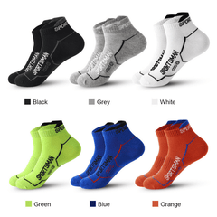 Athletic Cycling Running Ankle Crew Socks - 5 Pairs