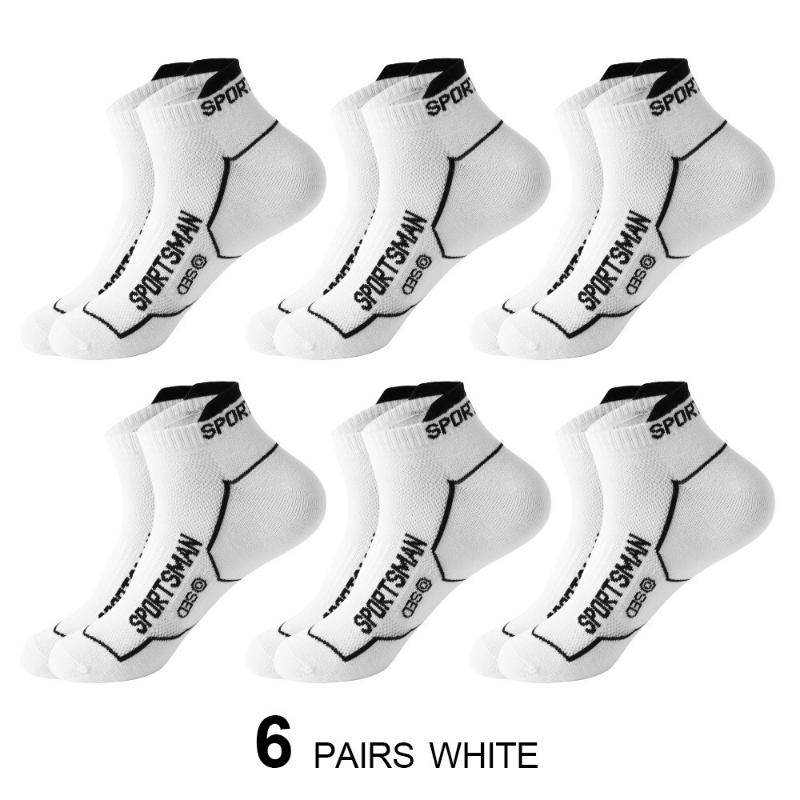 Athletic Cycling Running Ankle Crew Socks - 5 Pairs