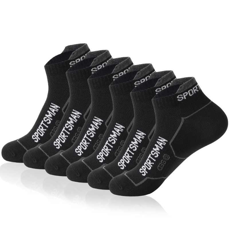 Athletic Cycling Running Ankle Crew Socks - 5 Pairs