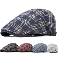 Stylish Unisex Check Beret Newsboy Hat