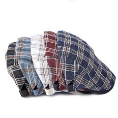 Stylish Unisex Check Beret Newsboy Hat