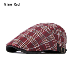 Stylish Unisex Check Beret Newsboy Hat
