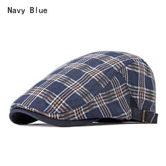 Stylish Unisex Check Beret Newsboy Hat