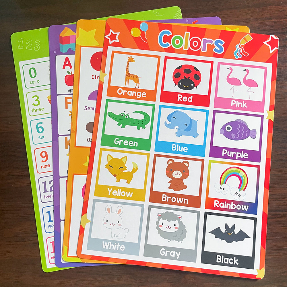 10 Themes Kids Learning English A4 Posters Educational Toys