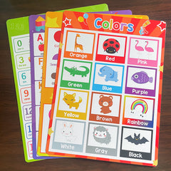 10 Themes Kids Learning English A4 Posters Educational Toys