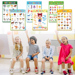 10 Themes Kids Learning English A4 Posters Educational Toys
