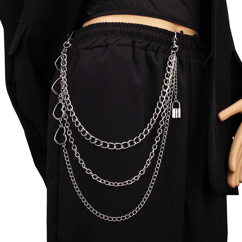 Punk Layered Chain Pants Chain For Men