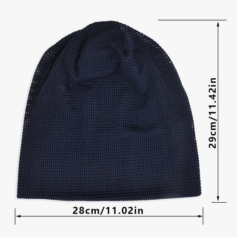 Unisex Summer Beanie Hat Mesh Breathable Turban Headwear Cap