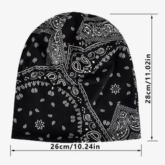 Turban Hat Beanie Flower Pattern Hip Hop Bone Male Gorro Feminino