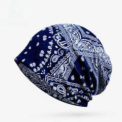 Turban Hat Beanie Flower Pattern Hip Hop Bone Male Gorro Feminino