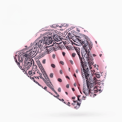 Turban Hat Beanie Flower Pattern Hip Hop Bone Male Gorro Feminino