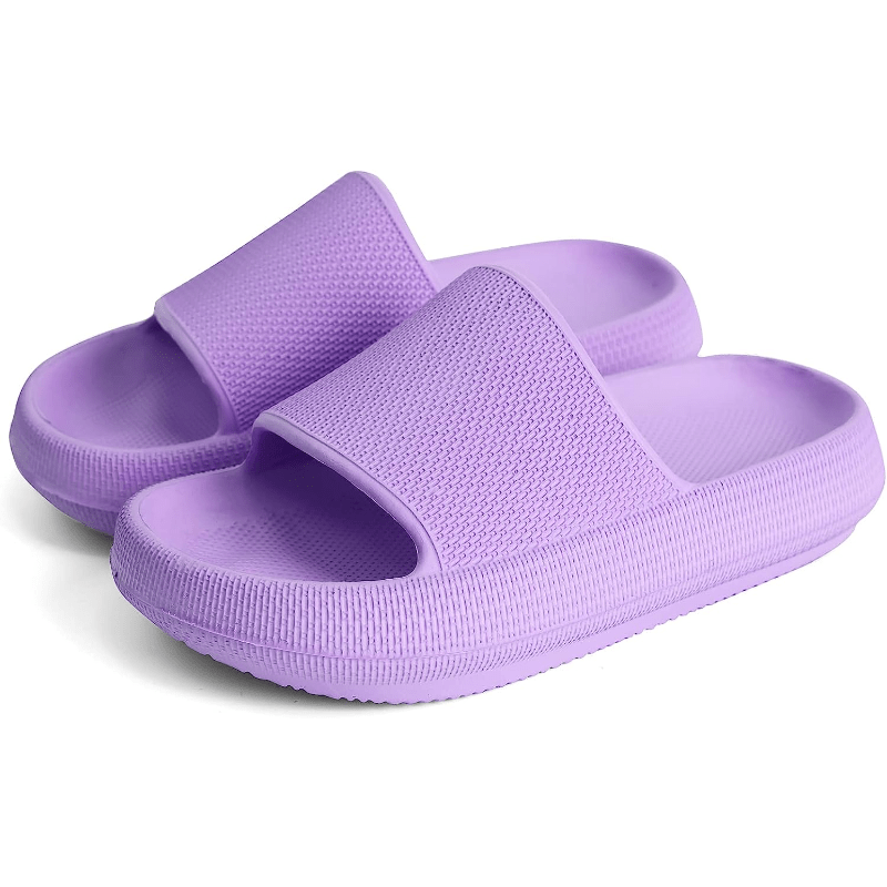 Girls Open Toe Platform Slides Soft Sole House Slippers