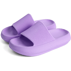 Girls Open Toe Platform Slides Soft Sole House Slippers