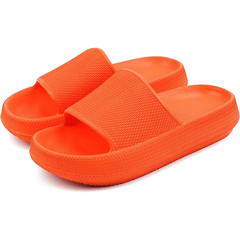 Girls Open Toe Platform Slides Soft Sole House Slippers