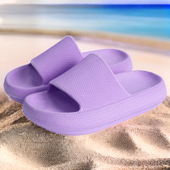 Girls Open Toe Platform Slides Soft Sole House Slippers