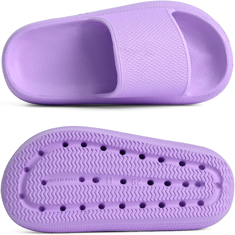 Girls Open Toe Platform Slides Soft Sole House Slippers