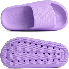 Girls Open Toe Platform Slides Soft Sole House Slippers