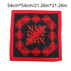 54 Flame Print Bandana Hip Hop Square Scarf Cowboy Headband