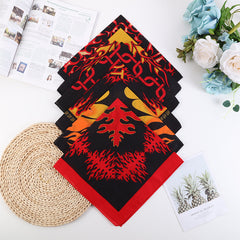 54 Flame Print Bandana Hip Hop Square Scarf Cowboy Headband