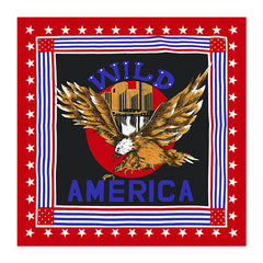 Eagle Print Bandana Flag Cotton Square Scarf Cowboy Headband