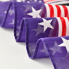 Eagle Print Bandana Flag Cotton Square Scarf Cowboy Headband