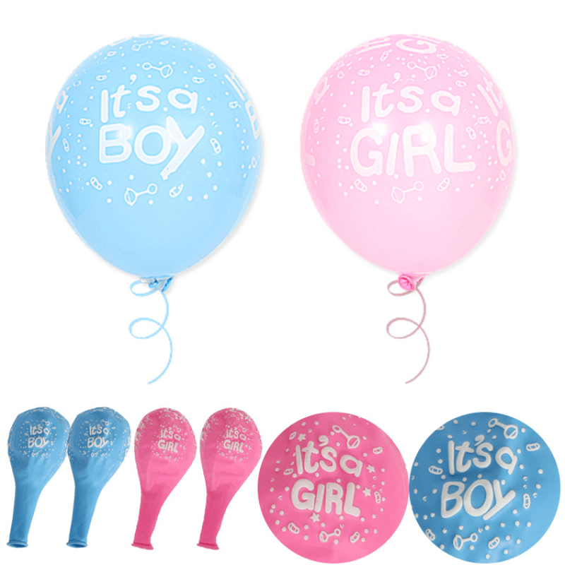 10pc Pink Latex Balloon BOY OR GIRL Baby Shower Party Decoration