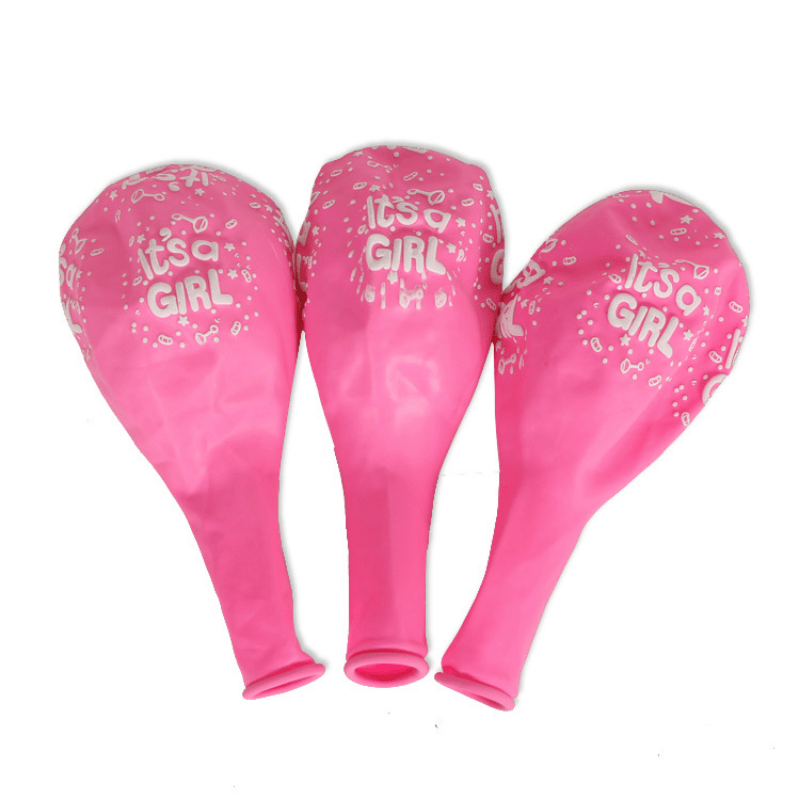 10pc Pink Latex Balloon BOY OR GIRL Baby Shower Party Decoration