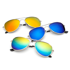 Aviator Sunglasses Mirror Lens UV400 Metal Sun Shades