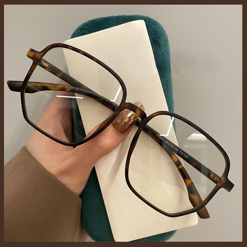 Square Anti Light Glasses For Women Men Students Jelly Nearsighted Myopia