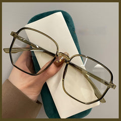 Square Anti Light Glasses For Women Men Students Jelly Nearsighted Myopia