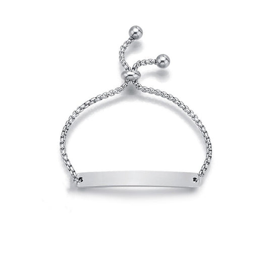 Kids Butterfly Tag Name Bracelet Titanium Steel