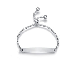 Kids Butterfly Tag Name Bracelet Titanium Steel