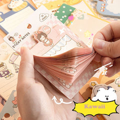 Sticky Notes Cartoon Self-stick Memo Pad, 30 Sheets