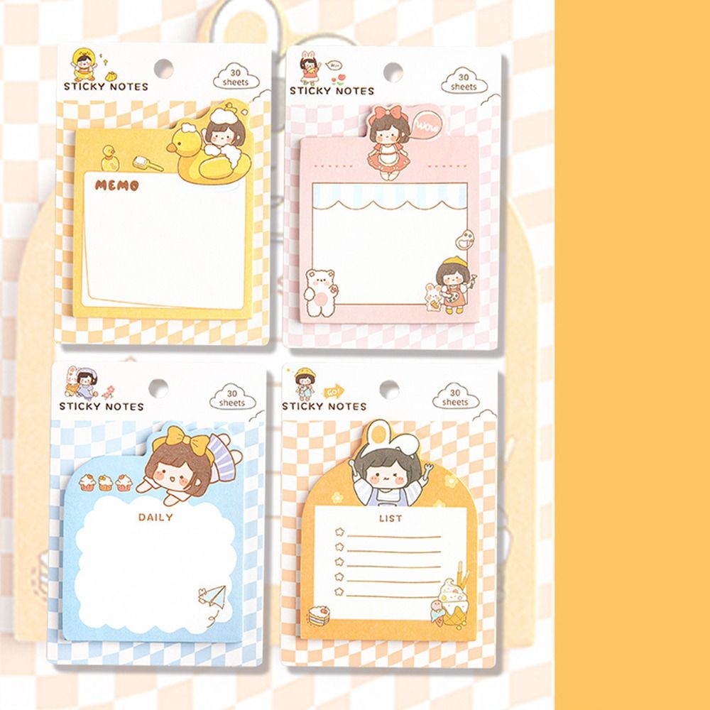 Sticky Notes Cartoon Self-stick Memo Pad, 30 Sheets