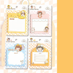 Sticky Notes Cartoon Self-stick Memo Pad, 30 Sheets