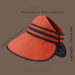 Wide Brim Backless Sun Hat UV Protection