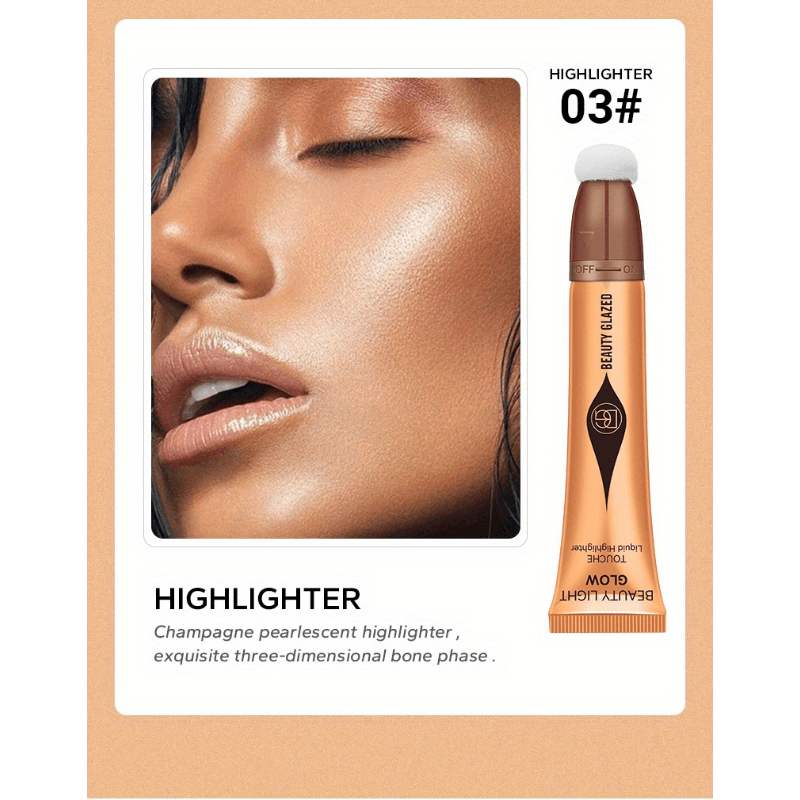 Pearly Blush Highlighter Cream with Sponge Applicator