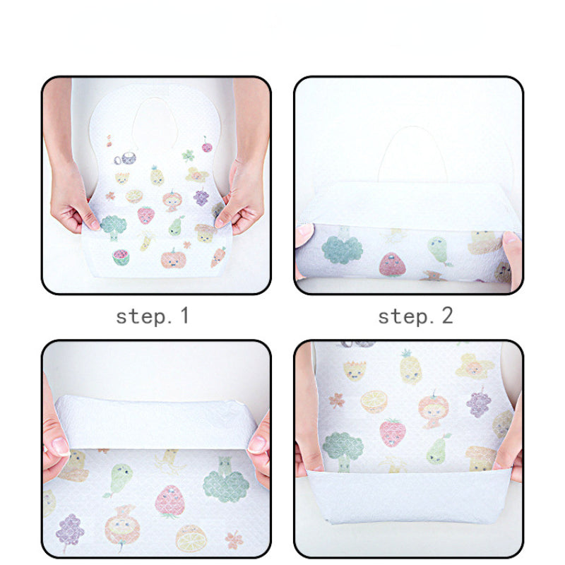 10pcs Disposable Bibs for Baby Feeding Portable Children Bibs