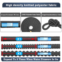 High Pressure Car Wash Water Hose 3 Times Expandable Garden Watering Soft Hose