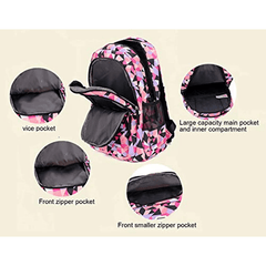 Geometric Printed School Backpack for Girls