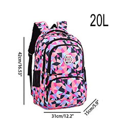 Geometric Printed School Backpack for Girls